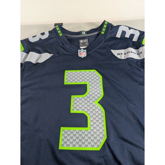 Nike Seattle Seahawks Jersey Russell Wilson #3 NFL Team Players On Field Men XL - Picture 3 of 9